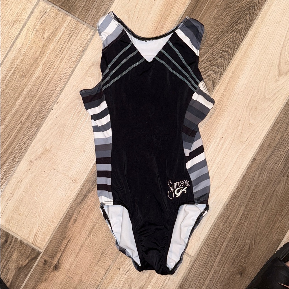 Black and white Simone GK AS Leotard EUC